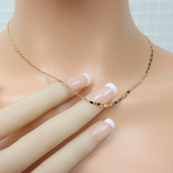 Rose Gold Figaro Chain Necklace with Extender – 19.7 Inch Shine, XPNL0010 - Picture 12 of 12